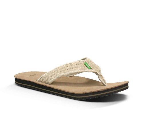 Sanuk Fraid Not - Sanuk Flip Flops Mens Khaki - Philippines WSRUYD036